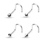18g Surgical Steel Plain Nostril Screw
