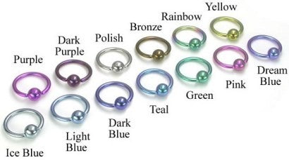 18g Titanium Captive Bead Ring