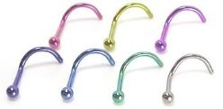 18g Titanium Nostril Screw with Ball Top