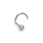 18g Titanium Nostril Screw with Jeweled Top
