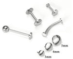 18g and 16g Titanium Disc Top for Internally Threaded Jewelry