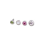 16g 5/16" Internally Threaded Steel Bezel Set Jeweled Labret