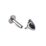 14g Internally Threaded Titanium Labret - FLAT BACK Post Only
