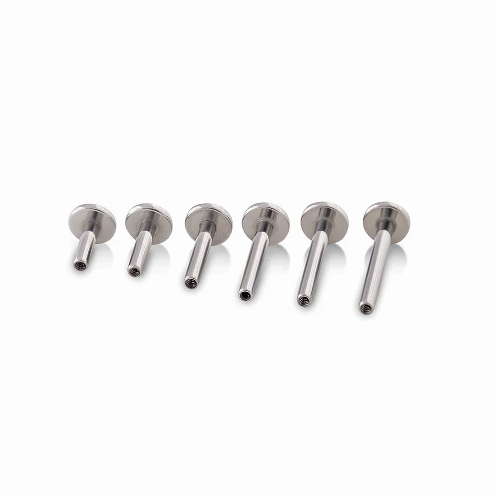 16g Internally Threaded Titanium Labret - Post Only - High Polish
