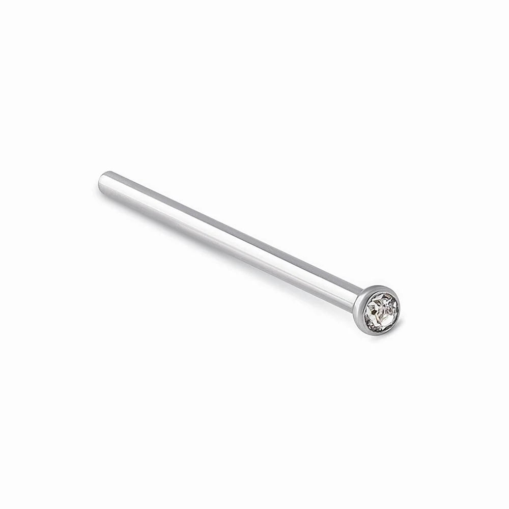 18g Surgical Steel Jeweled U-Bend Fishtail Nostril Pin