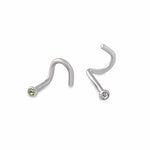 18g Steel Jeweled Martini Glass Nostril Screw