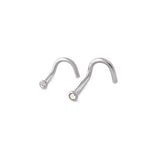 18g Steel Jeweled Martini Glass Nostril Screw