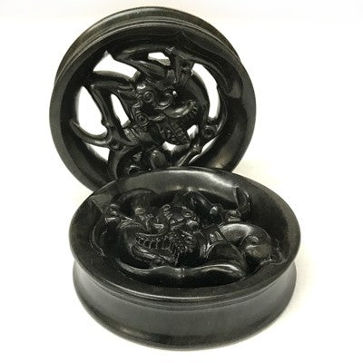 2-1/8" Naga Dayak I Eyelets in Black Dogwood