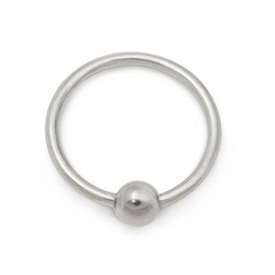 20g Titanium Fixed Bead Annealed Captive Ring