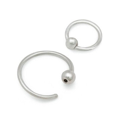 20g Titanium Fixed Bead Annealed Captive Ring