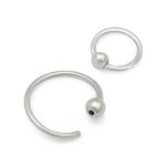 18g Titanium Fixed Bead Annealed Captive Ring