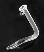 20g to 14g - Clear Glass Nostril Retainer