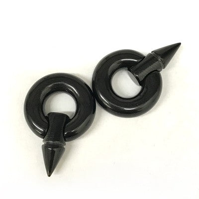 Black Water Buffalo Horn Captive Rings with Bone Bullet Segment