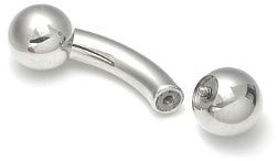 4g Internally Threaded Steel Curved Barbell