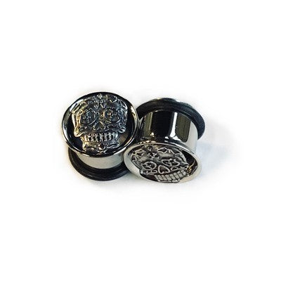 316LVM Steel Day of the Dead Skull Eyelet