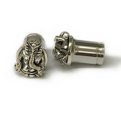 316LVM Steel Eyelet with Sterling Silver Ganesha Figure