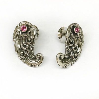 316LVM Steel Eyelets with Silver Wings and Gem Accent