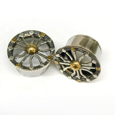 316LVM Steel Indian Lattice Eyelets with Silver and Brass Accents - SEP3