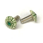 316LVM Steel Plug with Bone Stud and Lacquer Inlay - Fantasy Floral Series