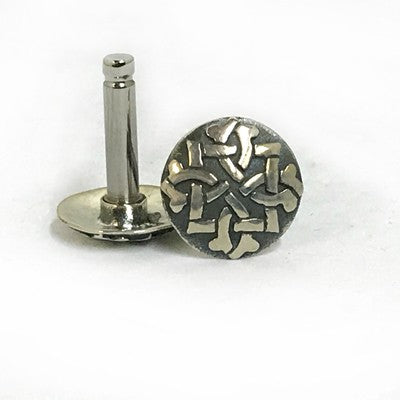 316LVM Steel Plug with Sterling Silver Stud - Celtic 2