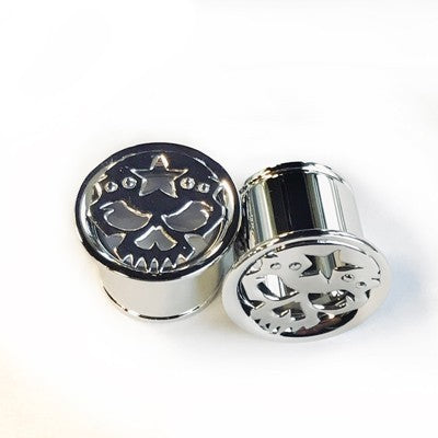 316LVM Steel Skull and Star Eyelets