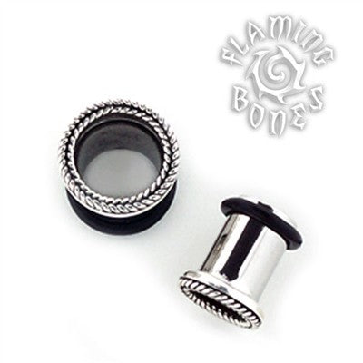 316LVM Steel with Silver Classic Braided Accent Eyelets