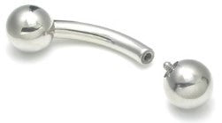 6g Internally Threaded Steel Curved Barbell