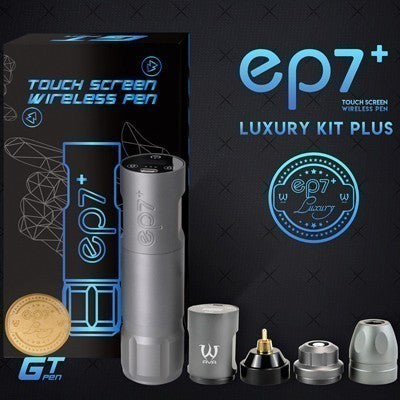 Grey AVA Premium Wireless Tattoo GT Pen - 3.5mm EP7 plus Luxury Kit