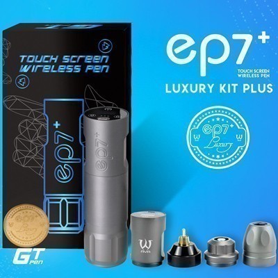 Grey AVA Premium Wireless Tattoo GT Pen - 3.5mm EP7 plus Luxury Kit