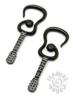 Acoustic Guitar Black Water Buffalo Horn Hangers
