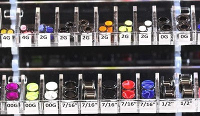 Black Acrylic Plug Display Rack for 18” Double Sided Body Jewelry Display