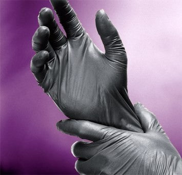 Shadow Black Nitrile Gloves by Adenna - 6 Mil