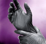 Shadow Black Nitrile Gloves by Adenna - 6 Mil