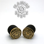Asanoha Mandala Rubber Eyelet Insert - Brass