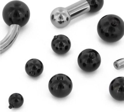 BlackArt Titanium Replacement Ball Top for Internally Threaded Body Jewelry