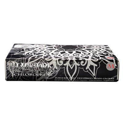 Black CHLOROPRENE Medical Grade Gloves by Blackwork Supply