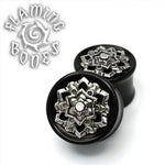 Black Dog Wood Chandi Mandala In Steel with Accent Dome