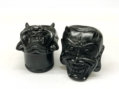 Black Dogwood Oni Mask Plugs
