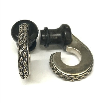 Black Dogwood Plugs with Ornate Silver Hook