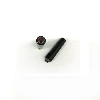 Black Water Buffalo Horn Long Tapered Plugs with Silver and Gem Inlay