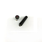 Black Water Buffalo Horn Long Tapered Plugs with Silver and Gem Inlay