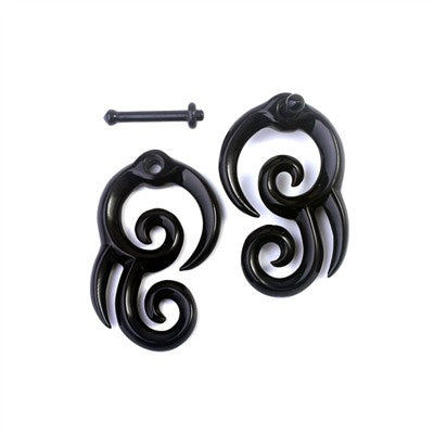 Black Water Buffalo Horn with Grooved Post and O-Ring