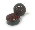 Black Water Buffalo Horn with Lacquer Inlay Lattice Eyelets - Style EHL7