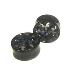 Black Water Buffalo Horn with Lacquer Inlay Lattice Eyelets - Style EHL8