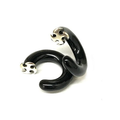 Black Water Buffalo Horn with Silver