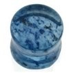 Blue Capri Murano Glass Saddle Flared Plug