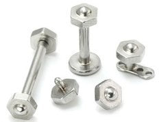 14g Steel Bolt Top for Internally Threaded Jewelry