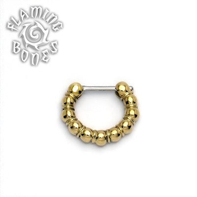 Brass Septum Klikr with Surgical Steel Post - Bollen