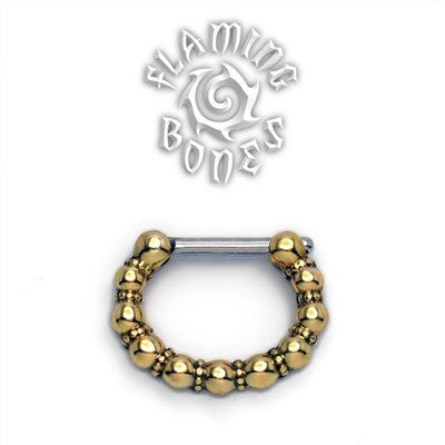 Brass Septum Klikr with Surgical Steel Post - Jawan