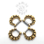 Brass Plated Septum Klikr with Surgical Steel Post - Saphira